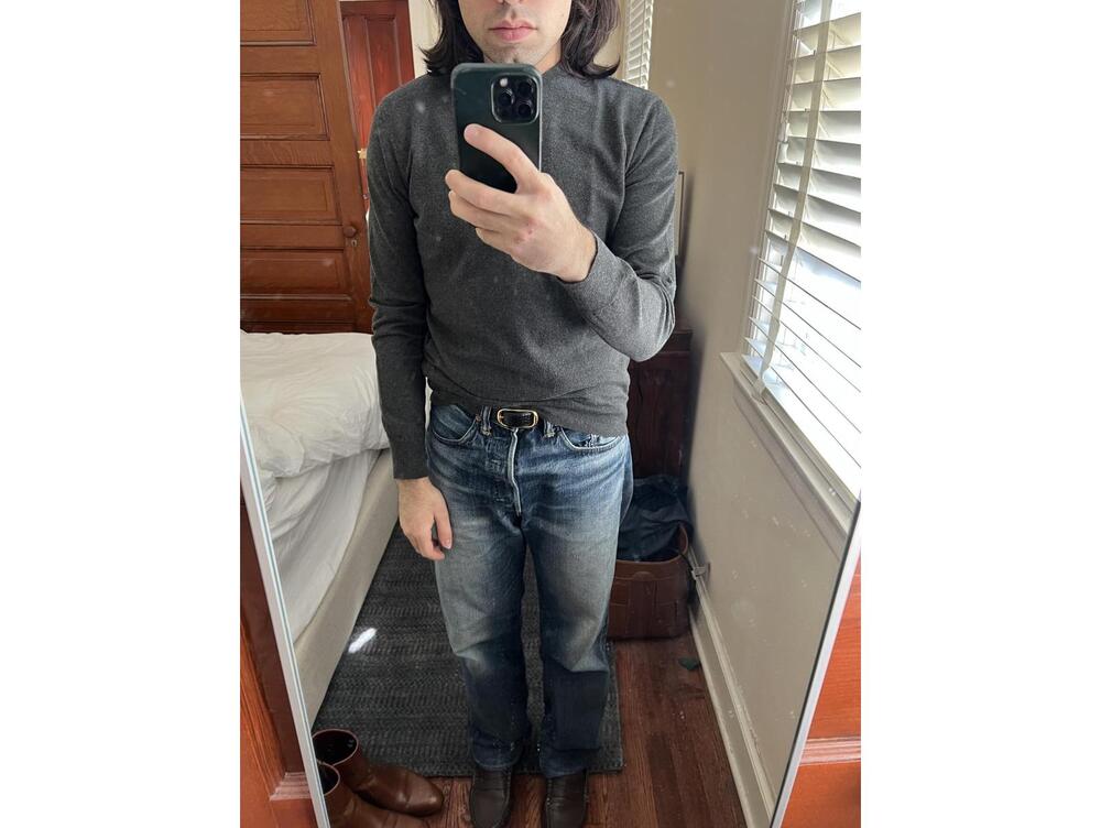 Ralph Lauren Purple Label Fine Knit Cashmere Sweater - Grey